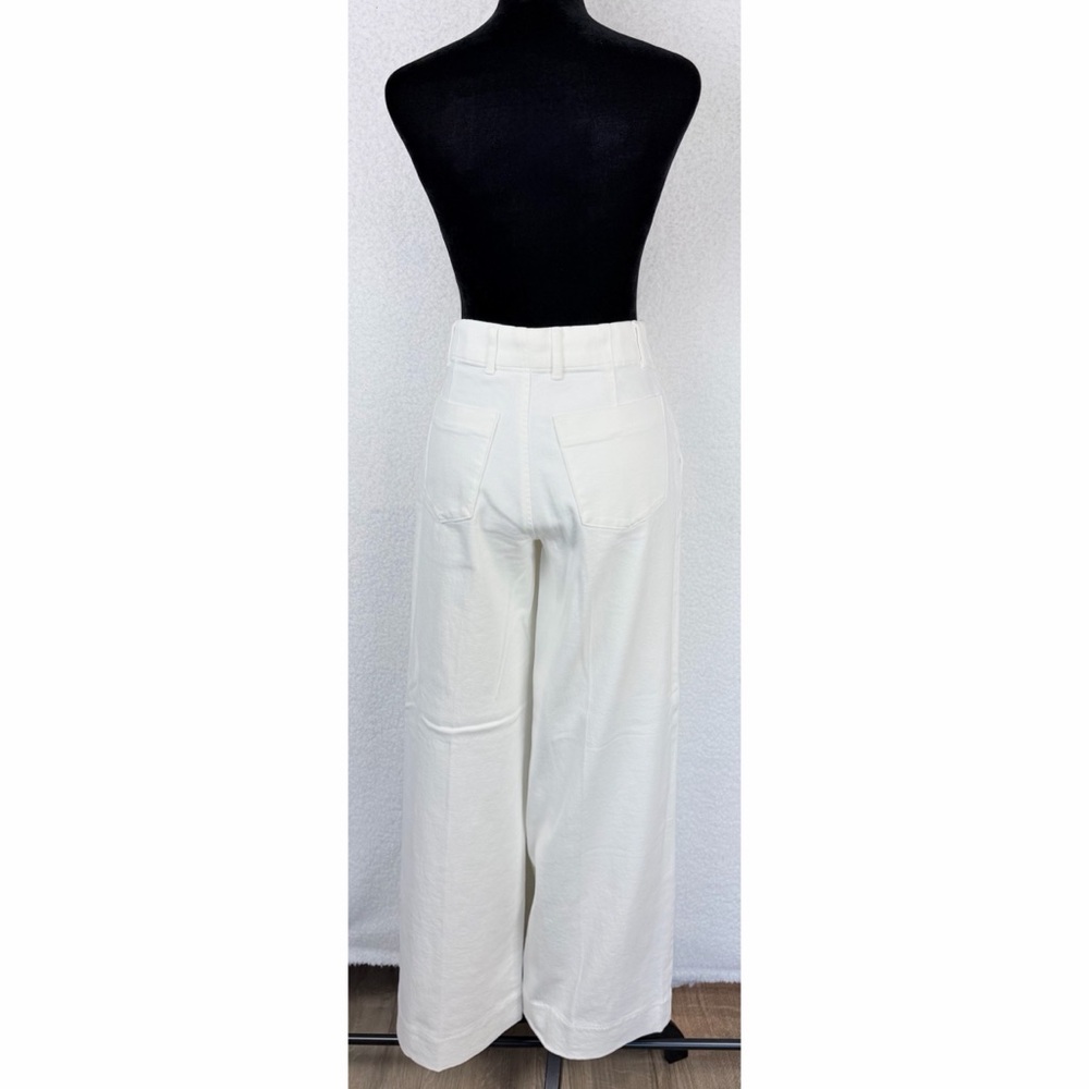 UNIQLO • White Wide-Leg High-Rise Trouser Style Jeans, XS - Picture 6 of 12